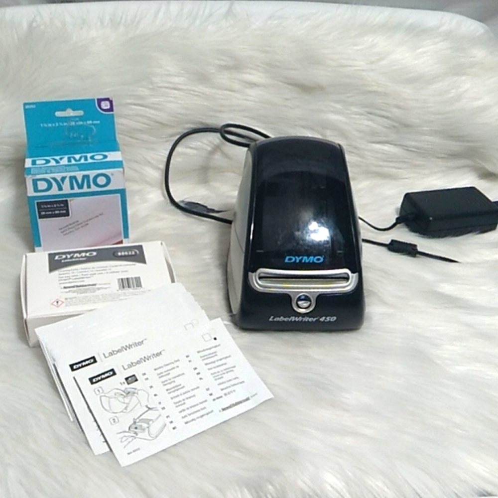 Dymo Label Writer W White Address Labels 10 Cleaning Cards & Cords